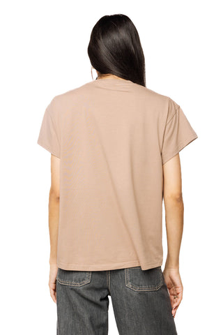 QOS Light Brown Flower Rainbow Turkey Tee