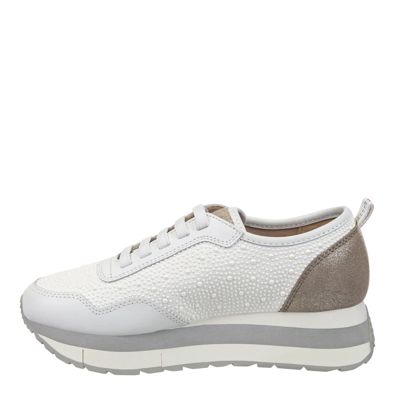Kinetic Platform Sneaker • White Pearl