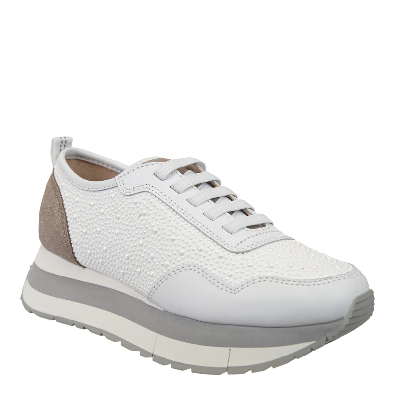 Kinetic Platform Sneaker • White Pearl