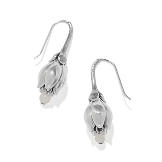 La Tulipe Pearl French Wire Earrings • Silver