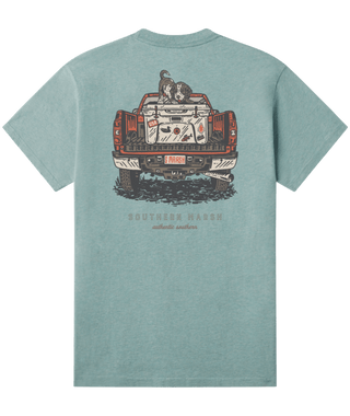 Youth Loaded Up Pup Tee • Washed Moss Blue