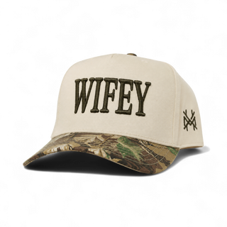Wifey Trucker Hat • Retro Camo