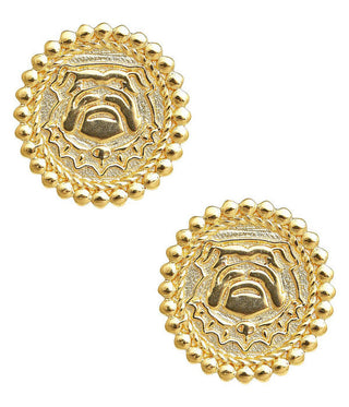 Bulldog Coin Stud Earring • Gold