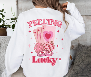 Sparkle Cards Feeling Lucky Sweatshirt • White