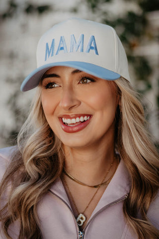 Mama Two-Toned Vintage Hat • Blue