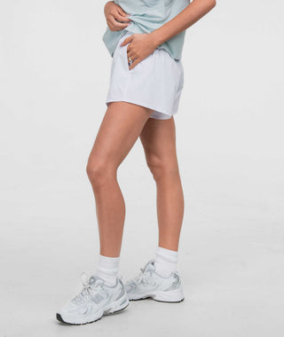 Womens Lined Hybrid Shorts • Bright White