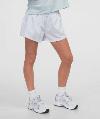Womens Lined Hybrid Shorts • Bright White