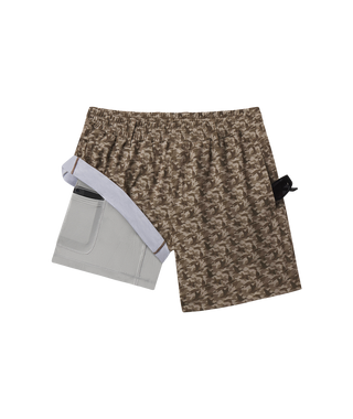 Everyday Hybrid Shorts • Mallard Mirage