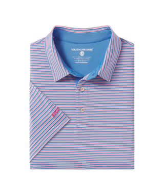 Crestline Stripe Polo • Rocket Pop