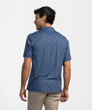 Uplands Unleashed Printed Polo • Midnight Navy