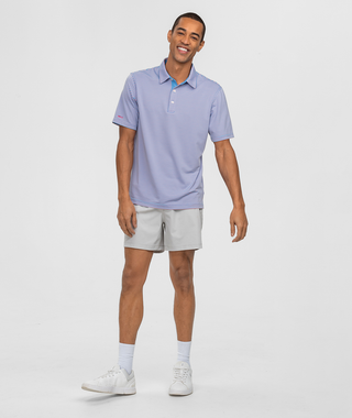 Crestline Stripe Polo • Rocket Pop