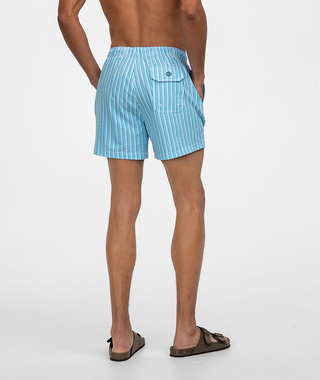 Clubhouse Seersucker Swim Shorts • Coastal Breeze