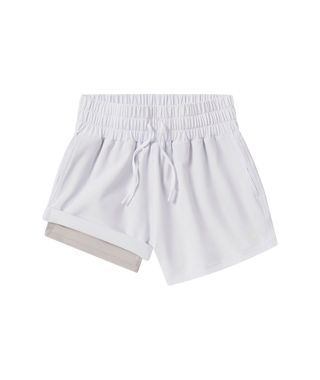 Womens Lined Hybrid Shorts • Bright White