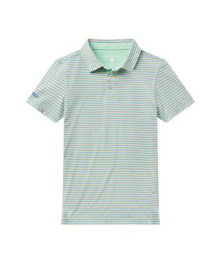 Youth Crestline Striped Polo • Tropical Twist