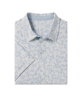 Hunters Hideaway Printed Polo • Pale Drift