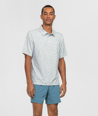 Hunters Hideaway Printed Polo • Pale Drift