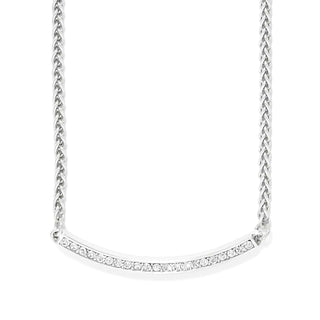 Meridian Geo Bar Necklace • Silver