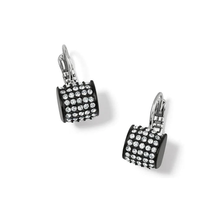 Meridian Black Leverback Earrings