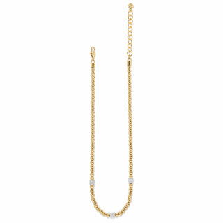 Meridian Petite Beads Station Necklace • Gold