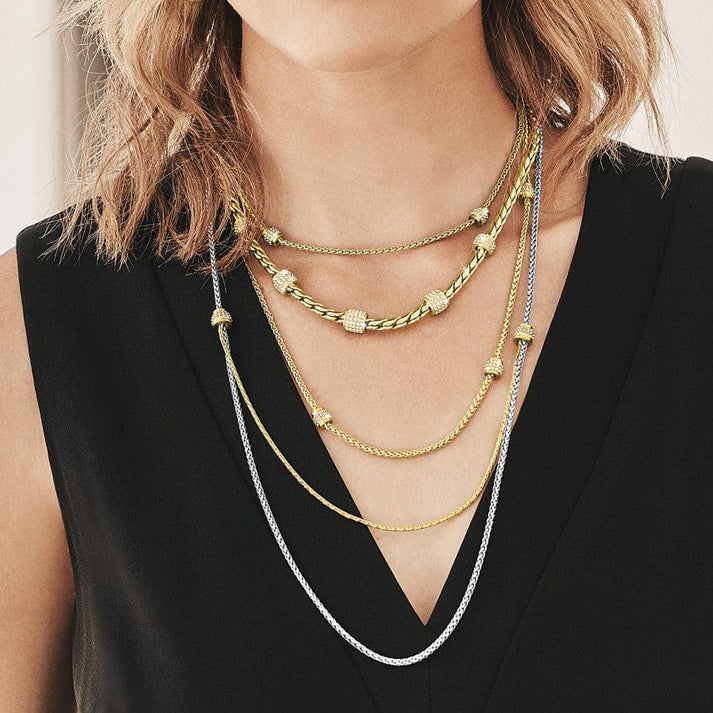 Meridian Petite Two Tone Double Necklace