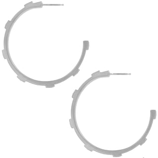 Meridian Zenith Station Hoop Earrings • Silver