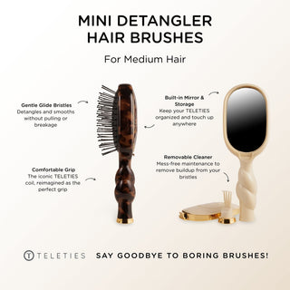 Mini Detangler Brush for Medium Hair • Tan