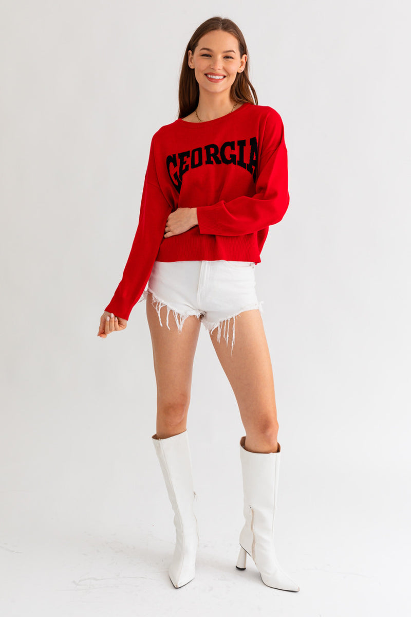 GEORGIA Sweater • Red