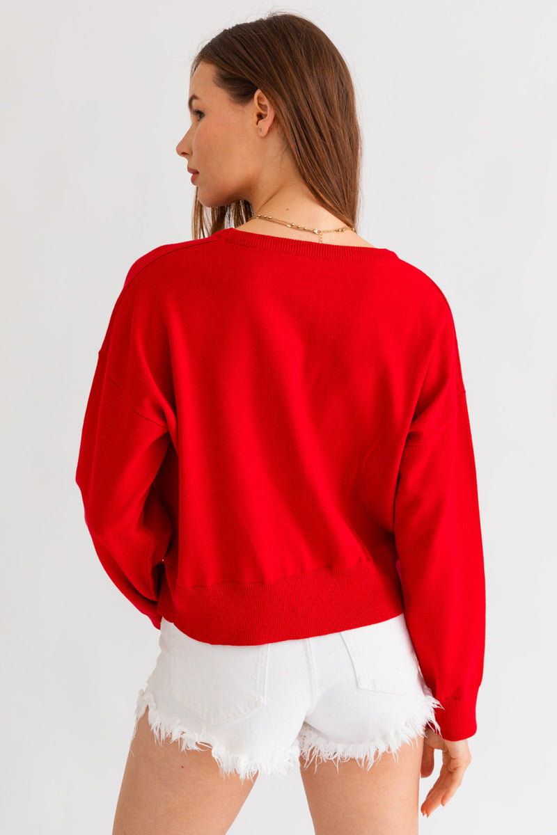 GEORGIA Sweater • Red