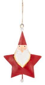 Santa Star Shaped Ornaments