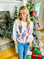 Simply Crewneck Sequin Sweater • Nutcracker