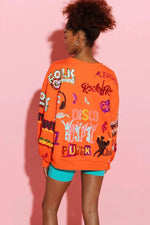 QOS Music Sweatshirt • Orange