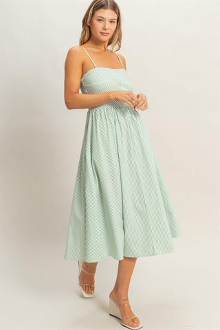 Striped Spaghetti Strap Dress