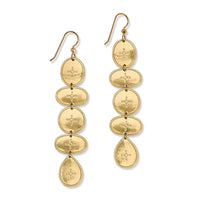 Palm Canyon Long French Wire Earrings • Gold