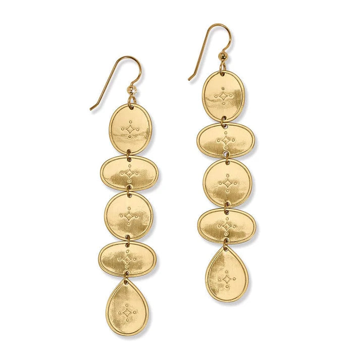 Palm Canyon Long French Wire Earrings • Gold