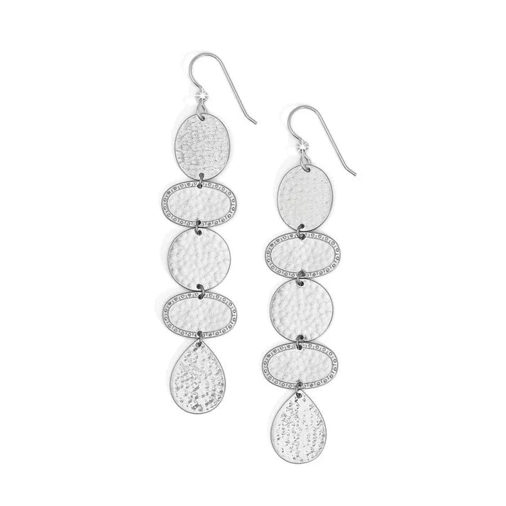 Palm Canyon Long French Wire Earrings • Silver