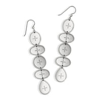 Palm Canyon Long French Wire Earrings • Silver