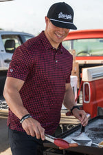 Georgia Performance Polo • Black + Red