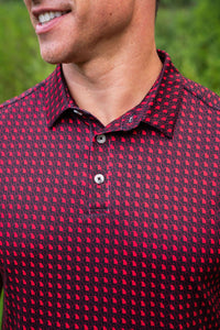 Georgia Performance Polo • Black + Red