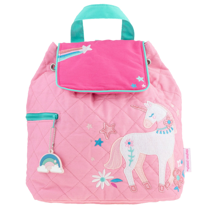 Quilted Backpack • Pink Unicorn