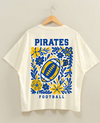 Pirates Football Floral Tee • Ivory