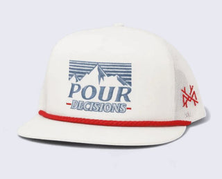Pour Decisions Snapback Hat • White