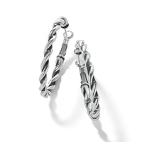 Interlok Twist Oval Leverback Hoop Earring