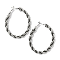 Interlok Twist Oval Leverback Hoop Earring