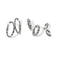 Interlok Twist Oval Leverback Hoop Earring