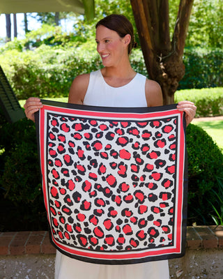 Meredith Spotted Scarf Medium • Red & Black