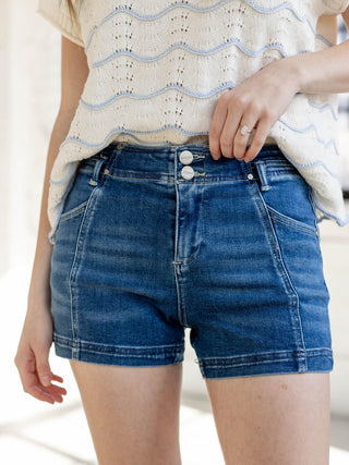 Rachel Mid Rise Shorts • Medium