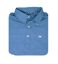 Albatross Polo • Heather + Royal Stripe