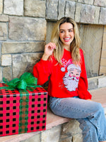 Simply Crewneck Sequin Sweater • Santa