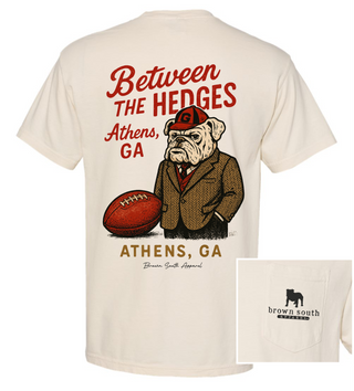 Between The Hedges Serious Business Pocket Tee • Ivory
