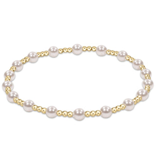 Classic Sincerity Pattern 4mm Bead Bracelet • 4mm Pearl